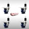 Service Caster 3'' SS Solid Poly Swivel 1-3/4'' Expanding Stem Caster Set Total Lock Brake, 4PK SCC-SSEXTTL20S314-SPUS-134-4 - alternate 4